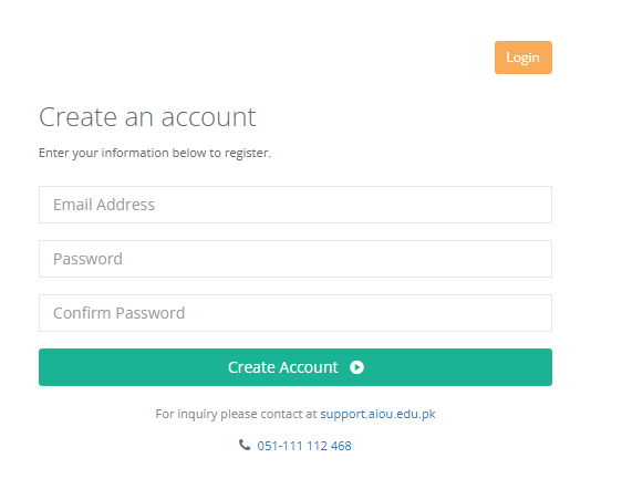 AIOU Admission Portal Dashboard