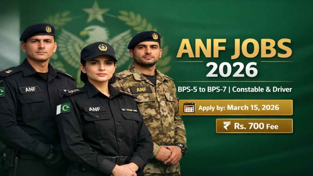Anti-Narcotics Force (ANF) BPS-5 to BPS-7 Jobs March 2026