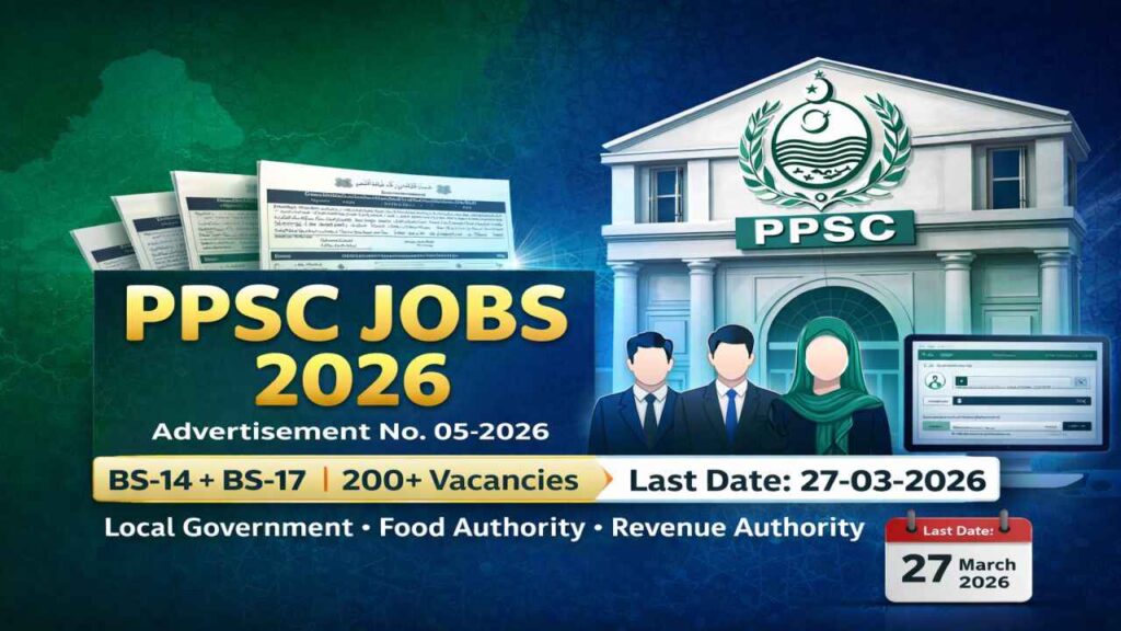 Latest PPSC Jobs March 2026 Advertisement No 05-2026